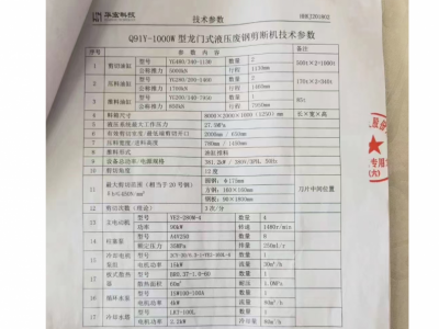 2020年華宏1000噸龍門剪，帶油出售圖4